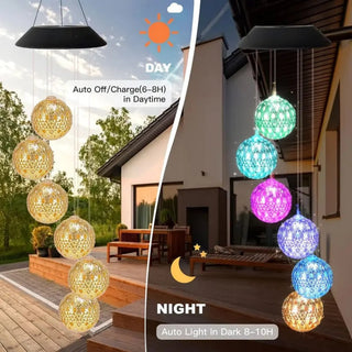 SolarMetalOrbs – Rainbow Wind Chime LED Lights