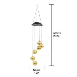 SolarMetalOrbs – Rainbow Wind Chime LED Lights