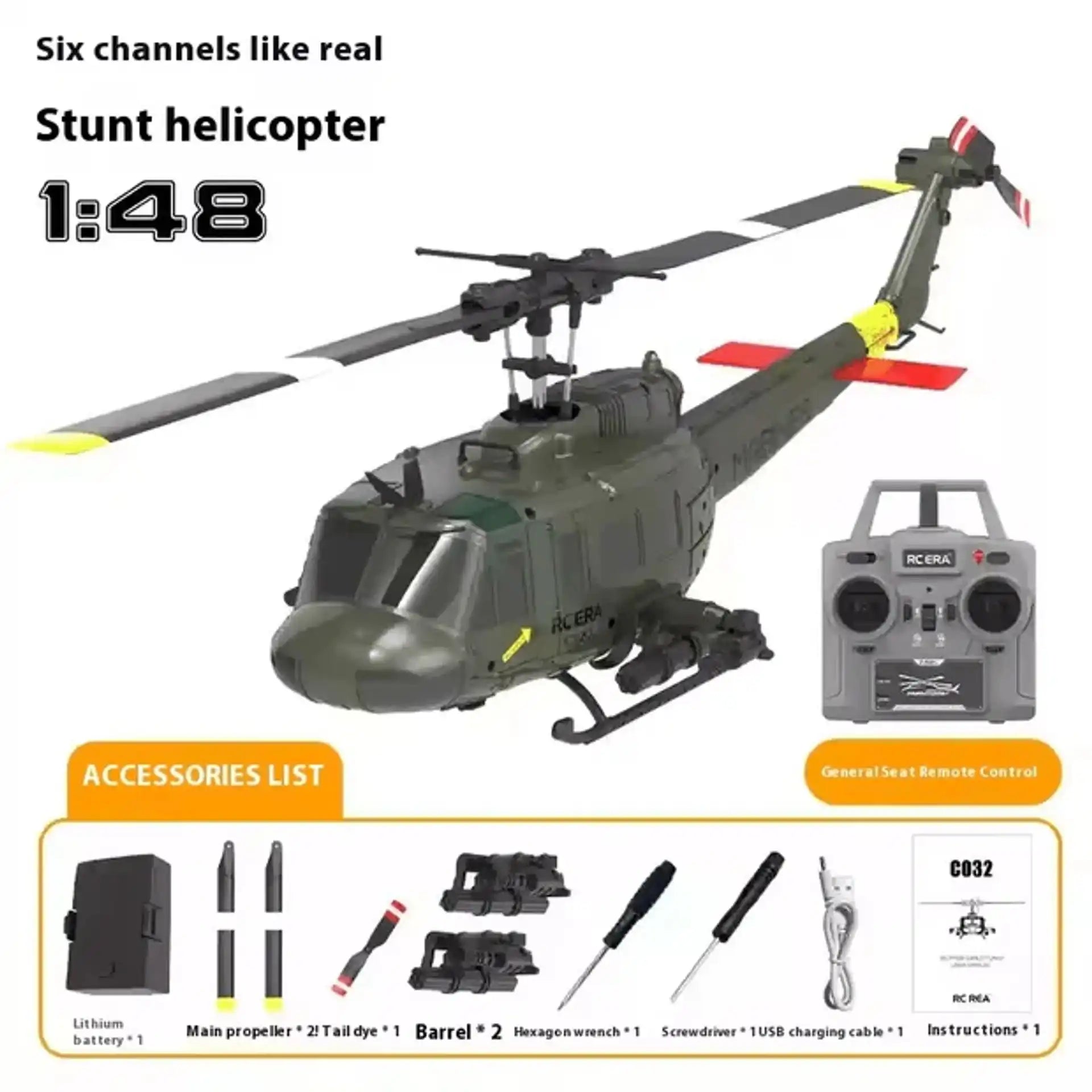 HeliForce - 3D Stunt Huey RC Helicopter for Precision Flying