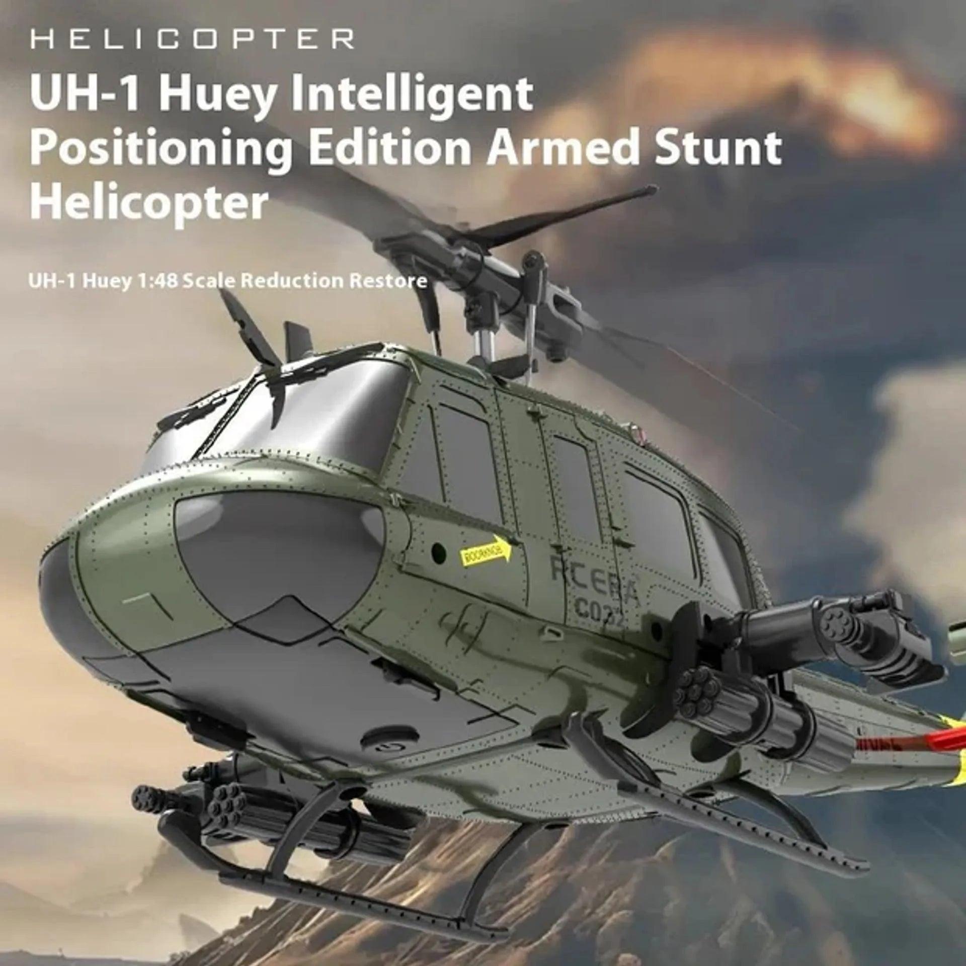 HeliForce - 3D Stunt Huey RC Helicopter for Precision Flying