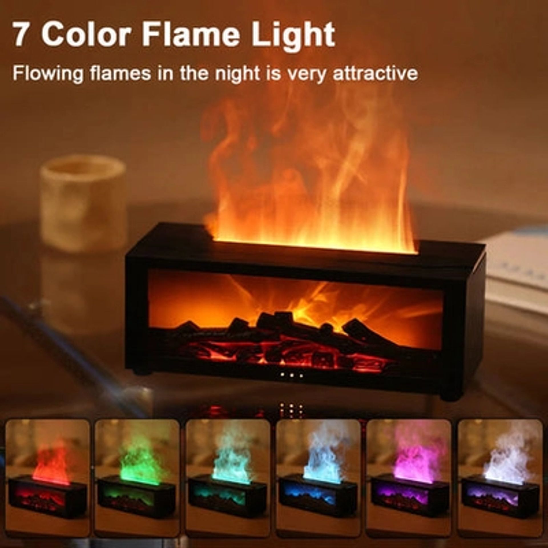 BlissFire - LED Flame Diffuser | Relax with Warm Glow & Mist