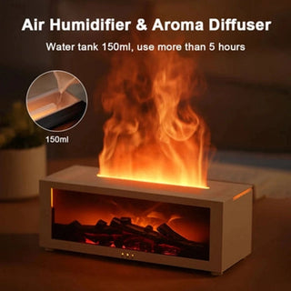BlissFire - LED Flame Diffuser | Relax with Warm Glow & Mist