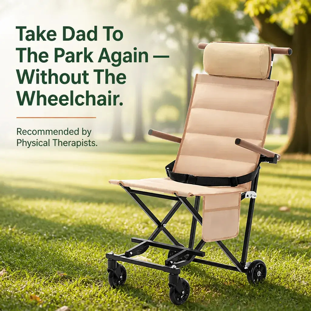 TrolleyChair – 2-in-1 Outdoor Reclining & Rolling Chair