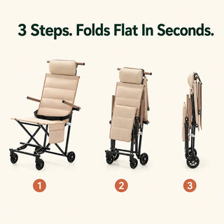 TrolleyChair – 2-in-1 Outdoor Reclining & Rolling Chair