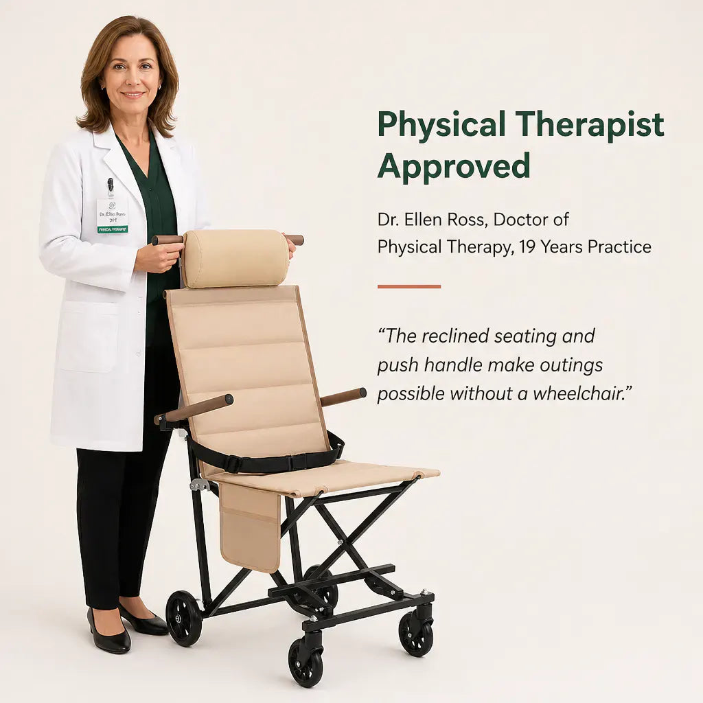 TrolleyChair – 2-in-1 Outdoor Reclining & Rolling Chair