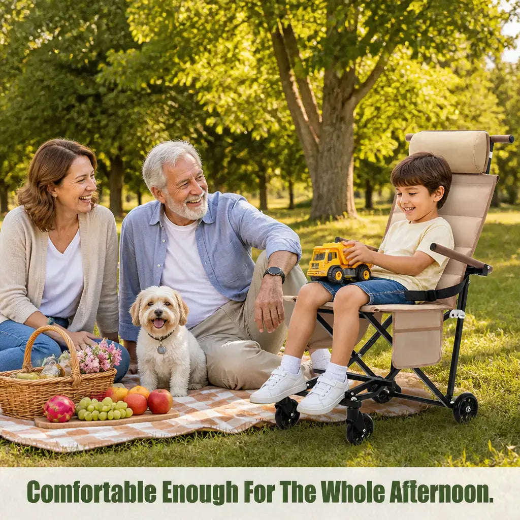 TrolleyChair – 2-in-1 Outdoor Reclining & Rolling Chair