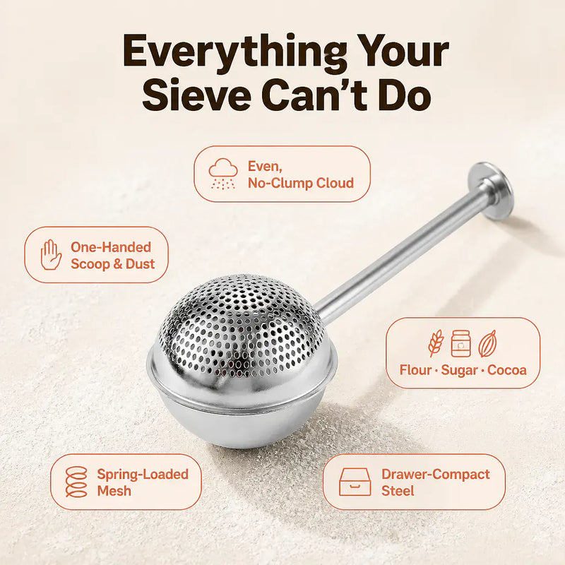 SiftPro – Stainless Steel Baking Dusting Wand