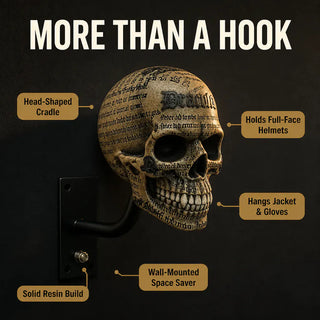 SkullThrone – Gothic Skull Helmet Wall Display Mount