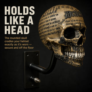 SkullThrone – Gothic Skull Helmet Wall Display Mount