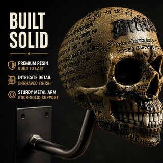 SkullThrone – Gothic Skull Helmet Wall Display Mount