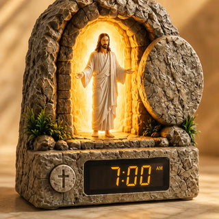 RisenGlow – Illuminated Resurrection Christ Alarm Clock