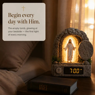 RisenGlow – Illuminated Resurrection Christ Alarm Clock