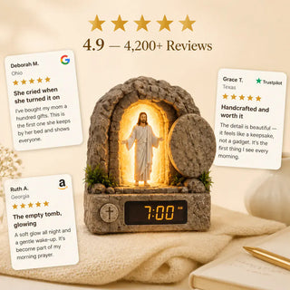 RisenGlow – Illuminated Resurrection Christ Alarm Clock