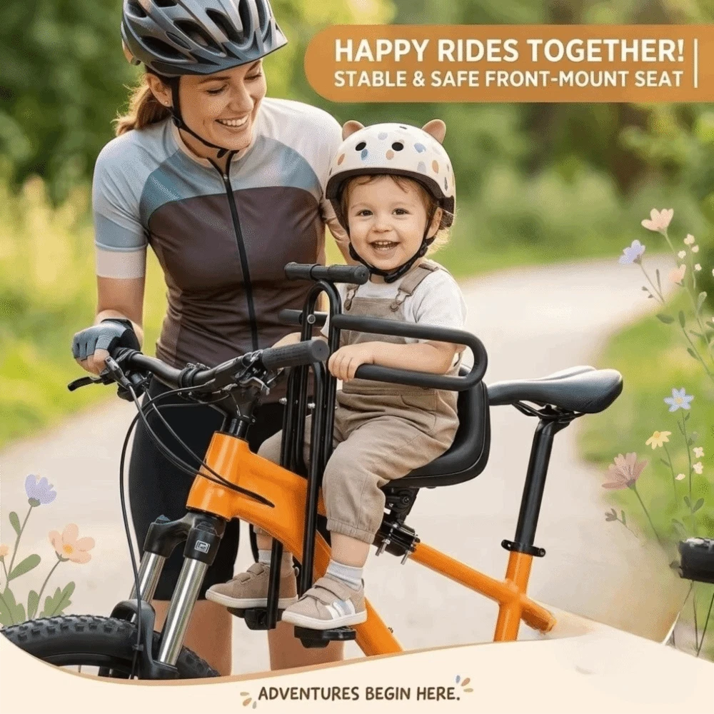 SafeRide – Front-Mounted Kids Bike Seat