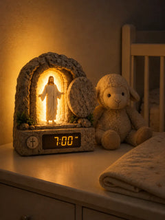 RisenGlow – Illuminated Resurrection Christ Alarm Clock