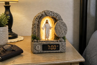 RisenGlow – Illuminated Resurrection Christ Alarm Clock