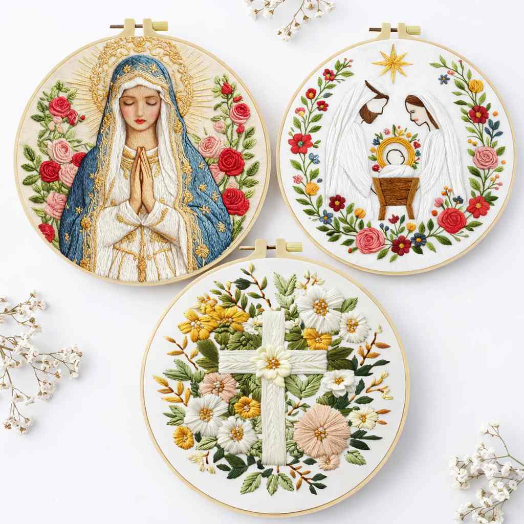 GraceStitch – Nativity Embroidery Kit for Faith-Inspired Crafting