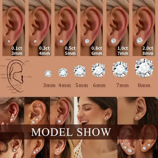 AuroraGem – Sparkling Moissanite Earrings