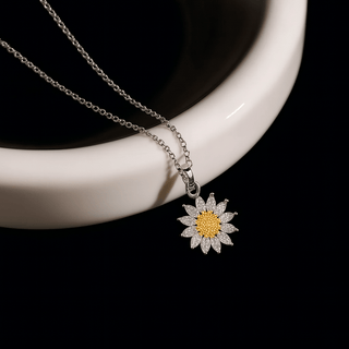 Sparkly Roses Sunflower Box & Necklace