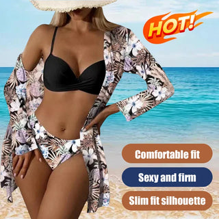 SunSculpt – Elegant Split Beachwear Bikini Set