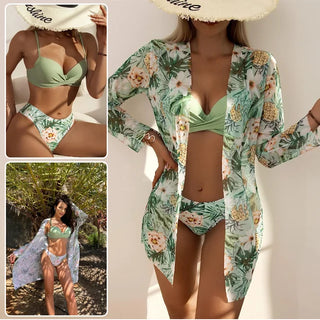 SunSculpt – Elegant Split Beachwear Bikini Set