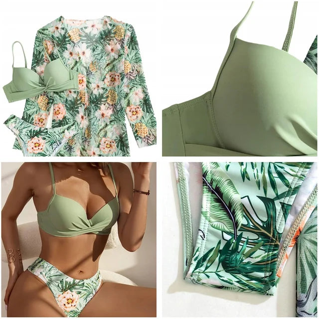 SunSculpt – Elegant Split Beachwear Bikini Set
