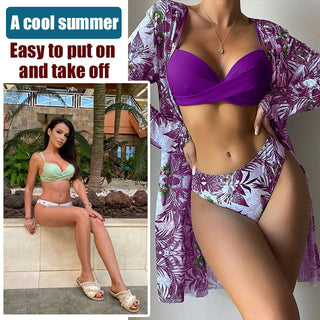 SunSculpt – Elegant Split Beachwear Bikini Set