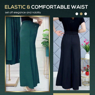 EleganceFlow – Pleated Wide-Leg Comfort Pants