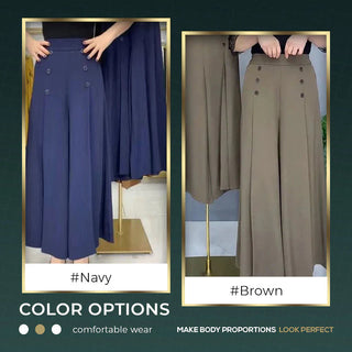 EleganceFlow – Pleated Wide-Leg Comfort Pants