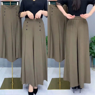 EleganceFlow – Pleated Wide-Leg Comfort Pants