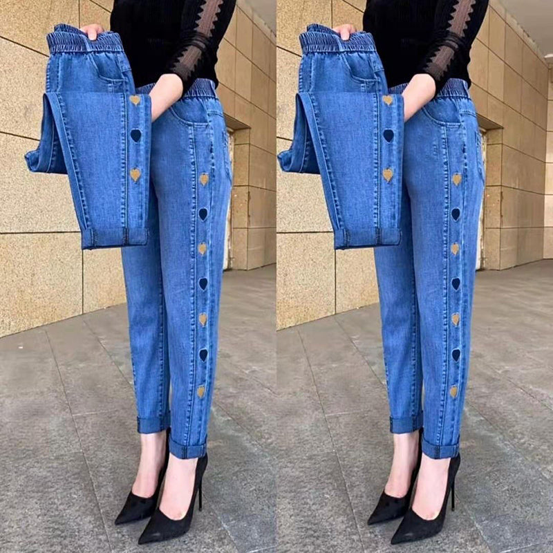 DenimLuxe – Heart Stitch Everyday Denim Jeans