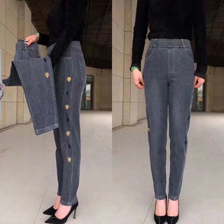 DenimLuxe – Heart Stitch Everyday Denim Jeans