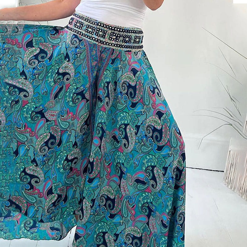 EthniVibe - Lightweight Bohemian Paisley Pants