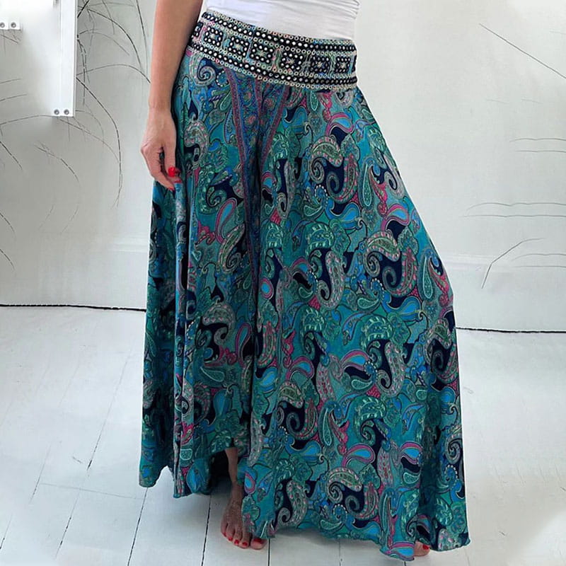 EthniVibe - Lightweight Bohemian Paisley Pants