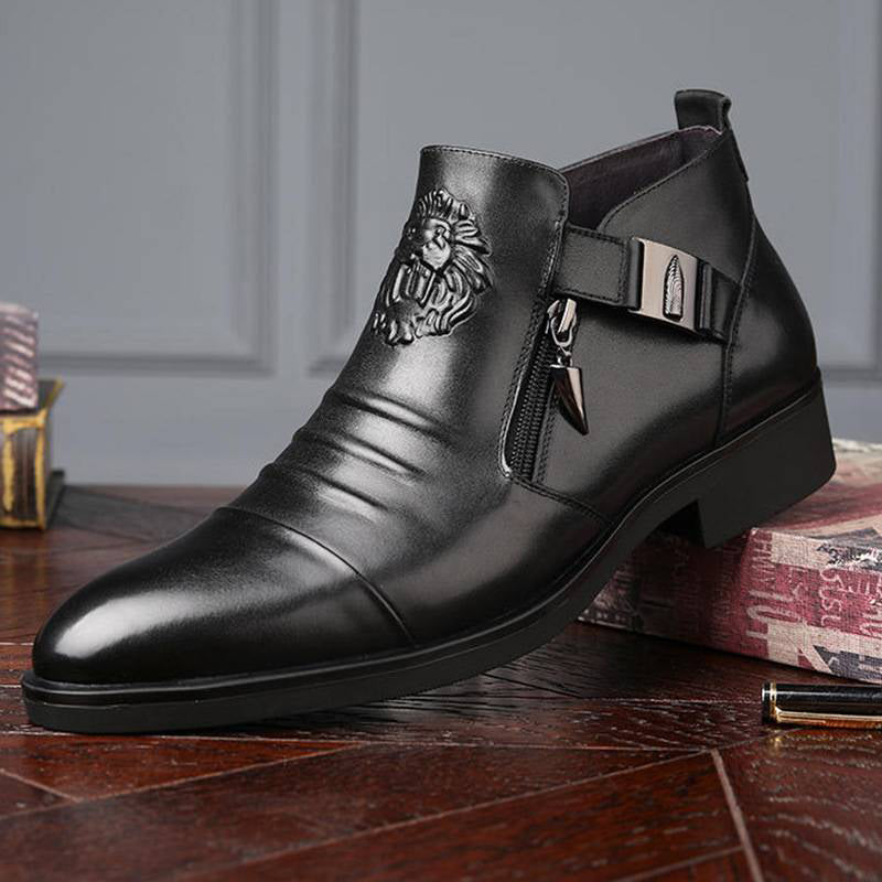 Ascend - Double Side Zipper Leather Boots