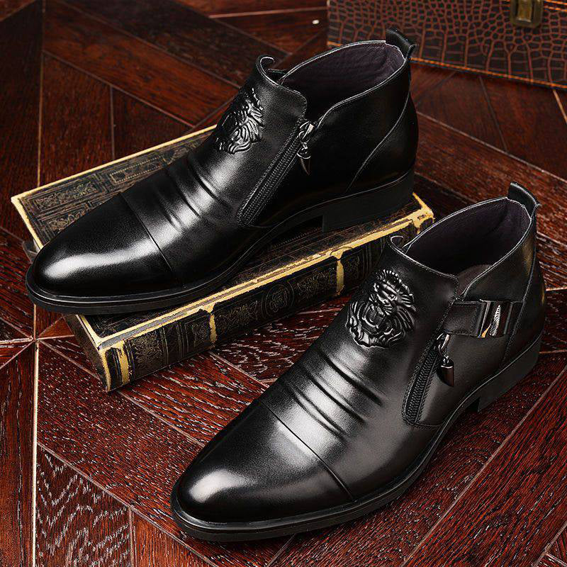 Ascend - Double Side Zipper Leather Boots