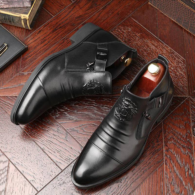 Ascend - Double Side Zipper Leather Boots