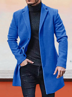 WinterCore – Men’s Single-Breasted Solid Color Jacket