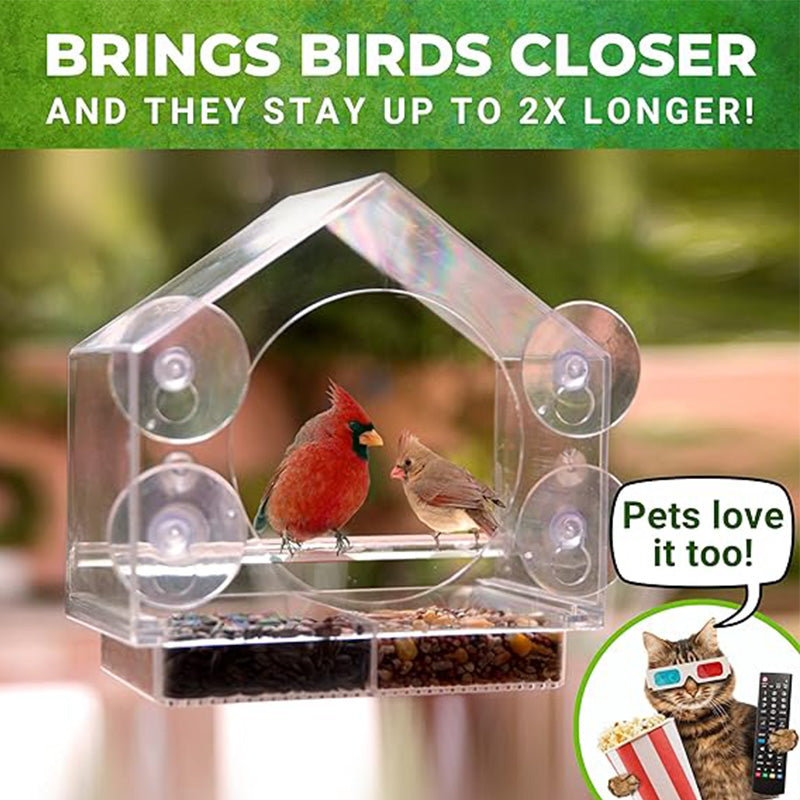 ClearView – Acrylic Window Bird Feeder