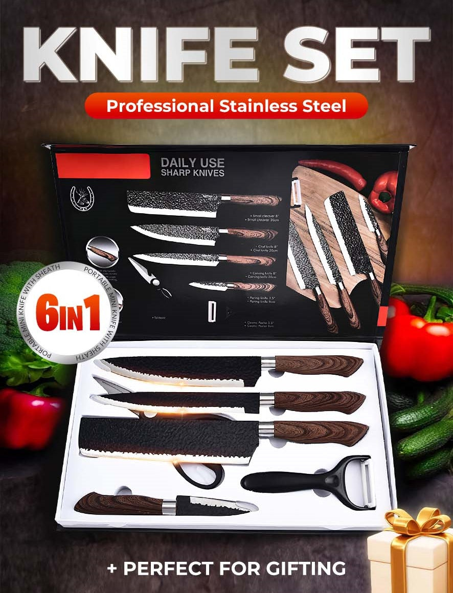 CrispEdge – 6-Piece Precision Kitchen Knife Collection