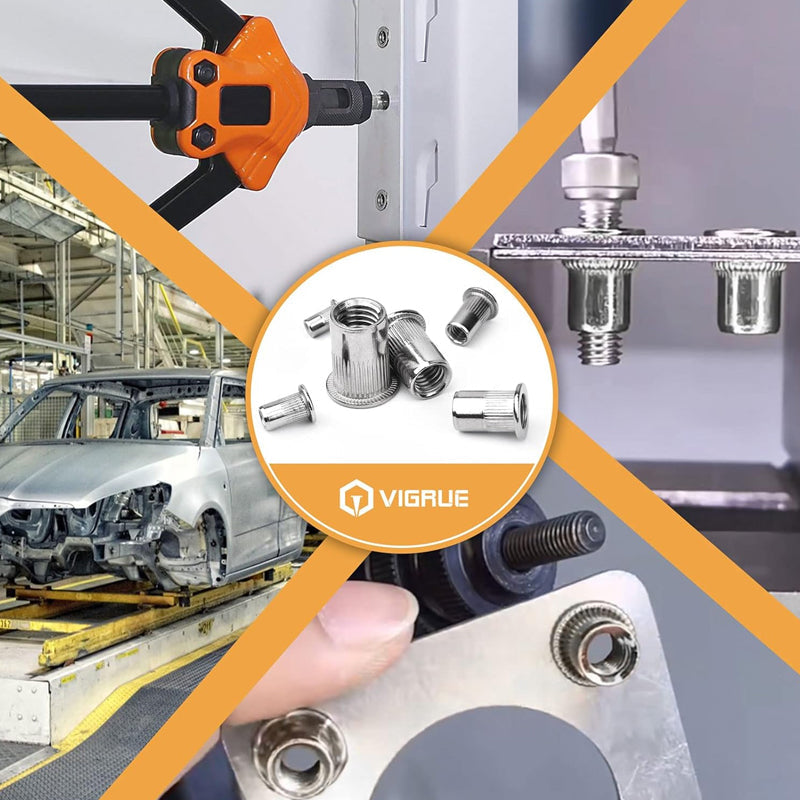 RivetPro – Flat Head Threaded Insert Nut Set