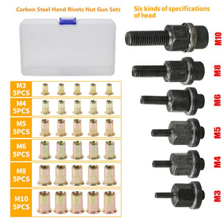 RivetPro – Flat Head Threaded Insert Nut Set