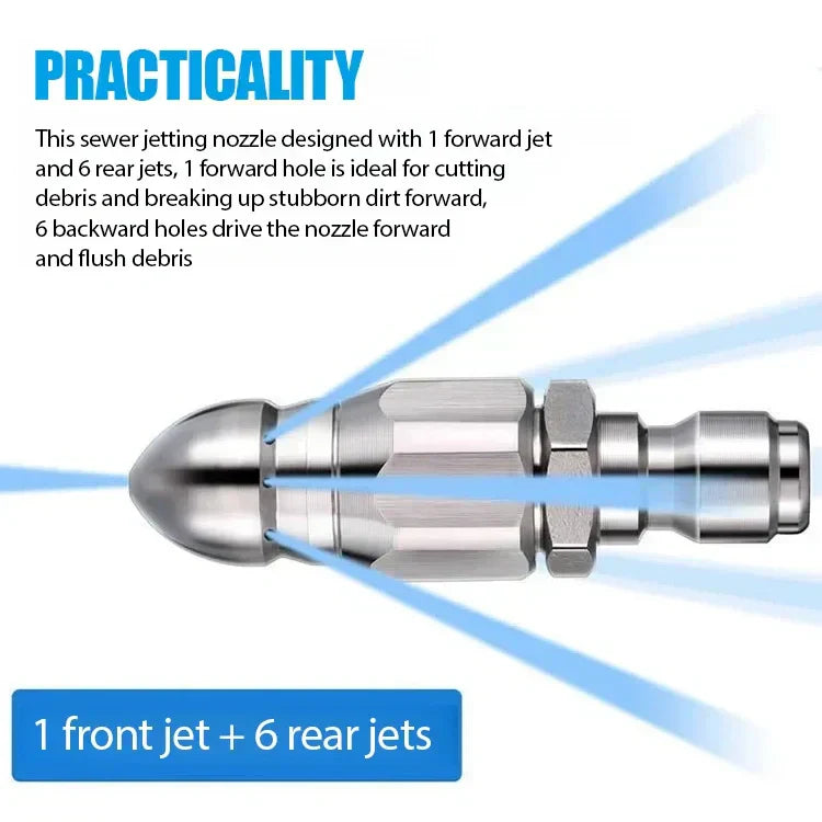 HydroRiptide - Deep-Force Pipe Clearing Nozzle