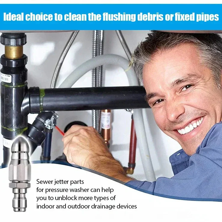 HydroRiptide - Deep-Force Pipe Clearing Nozzle