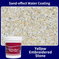 (Sand-effect Water Coating) Yellow Embroidered Stone