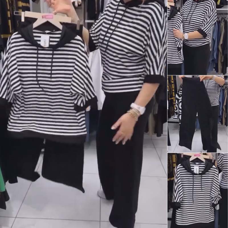 LoungeEase - Relaxed Hooded Top & Pants