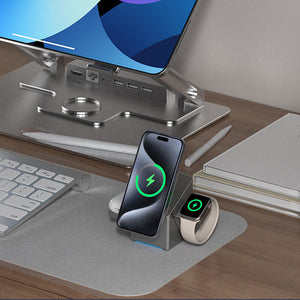FlexCharge –  Foldable 3-in-1 Magnetic Wireless Charging Dock