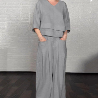 LinaEase – Cotton Linen Two Piece Set