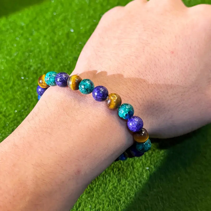 StoneAura – Elegant Natural Stone Charm Bracelet