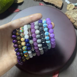StoneAura – Elegant Natural Stone Charm Bracelet